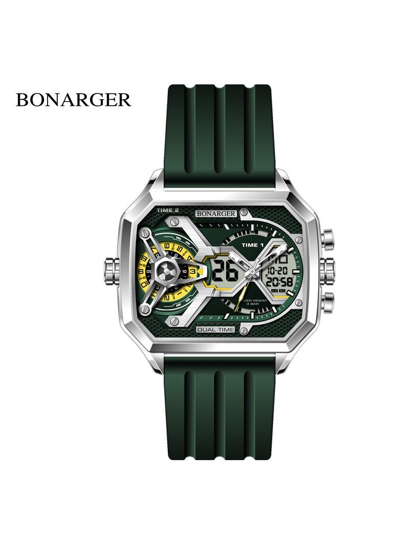 BONARGER New Men's Electronic Multi-Function Sport Luminous Waterproof Personalized Large Dial Watch - Image 1