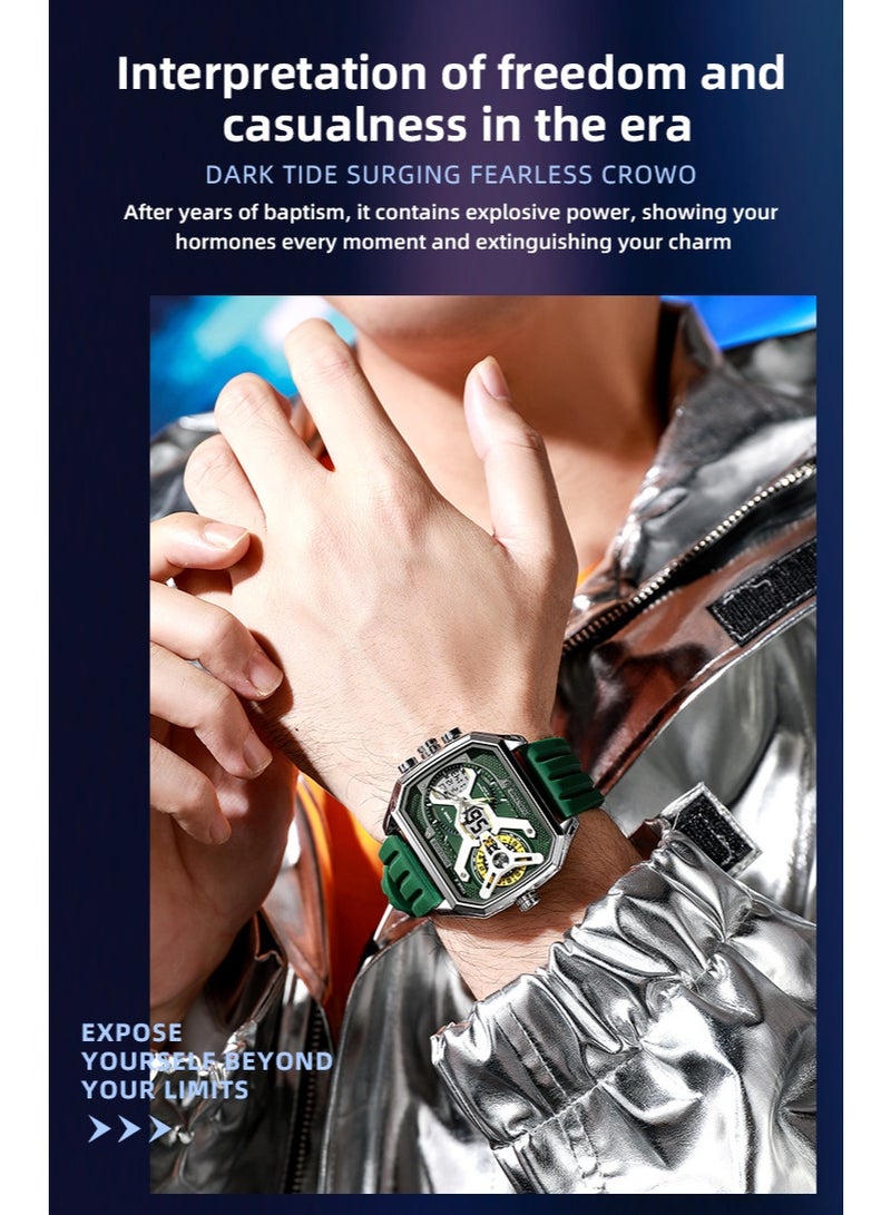 BONARGER New Men's Electronic Multi-Function Sport Luminous Waterproof Personalized Large Dial Watch - Image 2