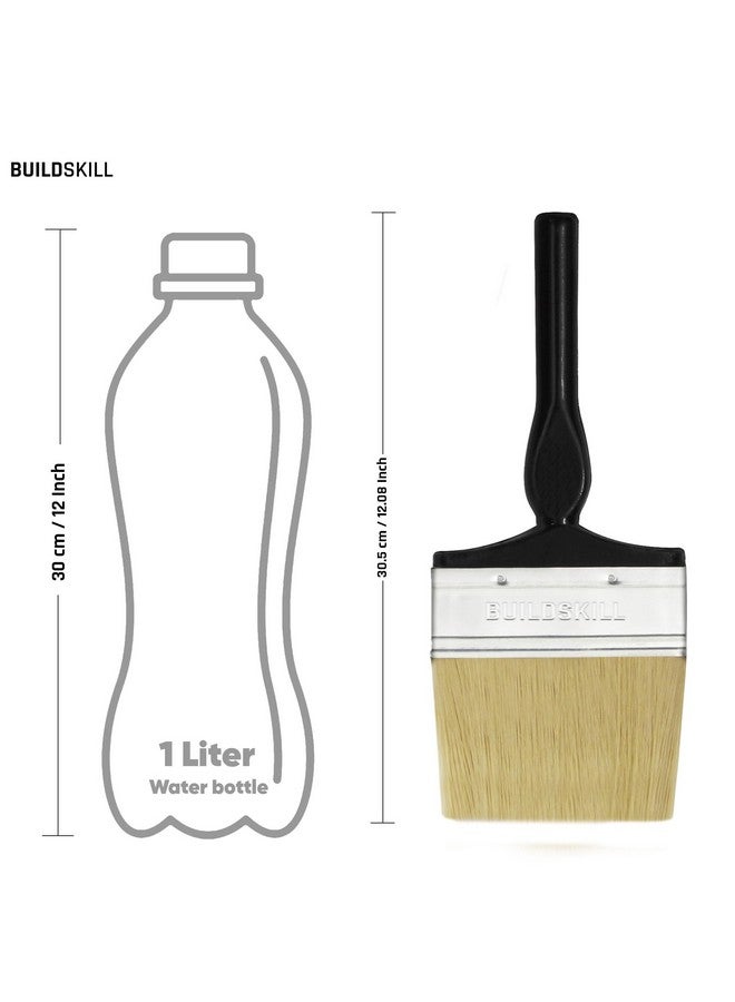 BUILDSKILL مجموعة فرشاة الطلاء BUILDSKILL 2 قطعة | الحجم 5" | فرشاة طلاء شعيرات ناعمة للجدران | مجموعة فرش طلاء متينة وسميكة للنوافذ والأبواب | إنهاء سلس | فرش طلاء للاستخدام الشخصي والمهني - Image 2