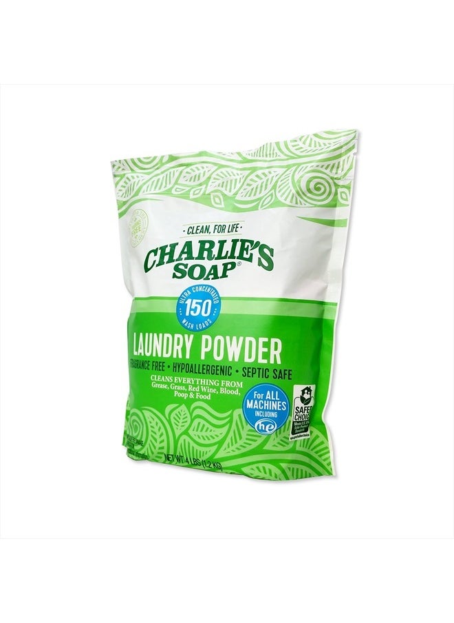 Charlie's Soap - Laundry Powder New (150 Loads, 1 Pack) Fragrance Free Hypoallergenic Plant Based Deep Cleaning Laundry Powder – Biodegradable Eco Friendly Sustainable Laundry Detergent - Image 1