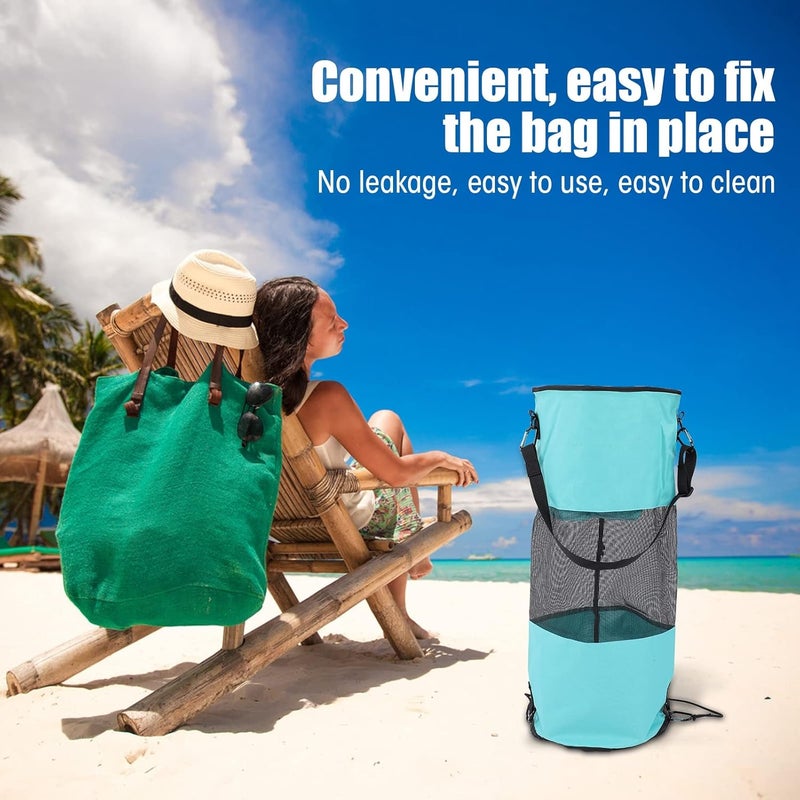 Boat Trash Bag Reusable Waterproof Mesh Garbage Bag, Outdoor Mesh Trash Bag for Boat with Elastic Top and Sturdy Buckle Strap, Portable Garbage Storage for Kayaking - Image 3