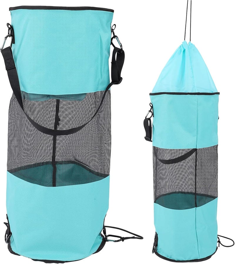 Boat Trash Bag Reusable Waterproof Mesh Garbage Bag, Outdoor Mesh Trash Bag for Boat with Elastic Top and Sturdy Buckle Strap, Portable Garbage Storage for Kayaking - Image 4