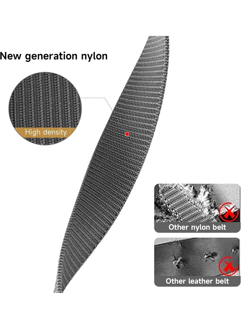 Automatic Nylon Belt for Men & Women - Fashionable, Adjustable, Durable, and Comfortable Waist Belt for Casual & Formal Wear, Everyday Use, and Outdoor Activities Grey - Image 4