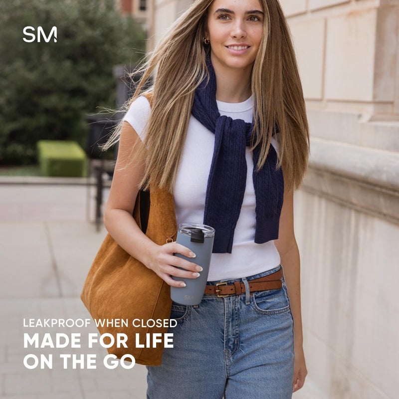 Simple Modern Travel Coffee Mug Tumbler with Flip Lid | Reusable Insulated Stainless Steel Cold Brew Iced Coffee Cup Thermos | Gifts for Women Men Him Her | Voyager Collection | 12oz | Lavender Mist - Image 2