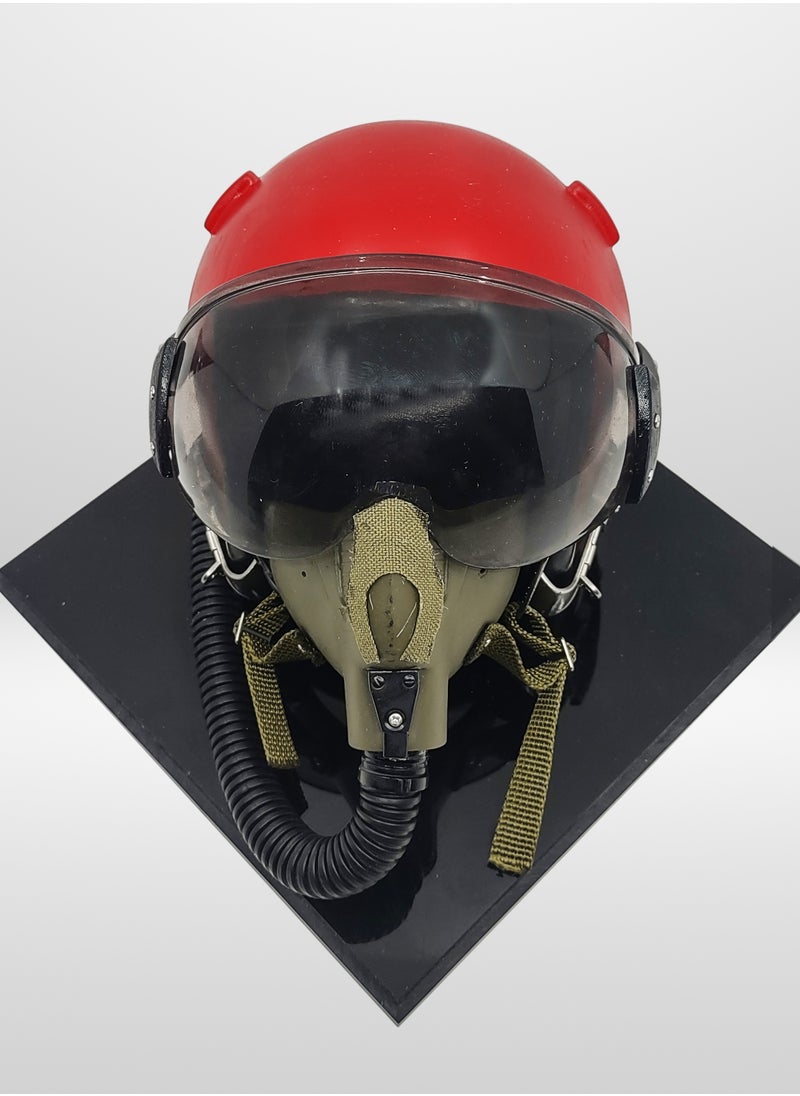 Fighter Gifts Pilot helmet Model RED with Acrylic Display Case  - Image 5