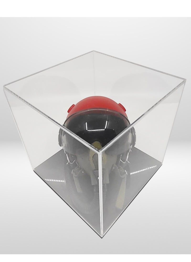 Fighter Gifts Pilot helmet Model RED with Acrylic Display Case  - Image 1