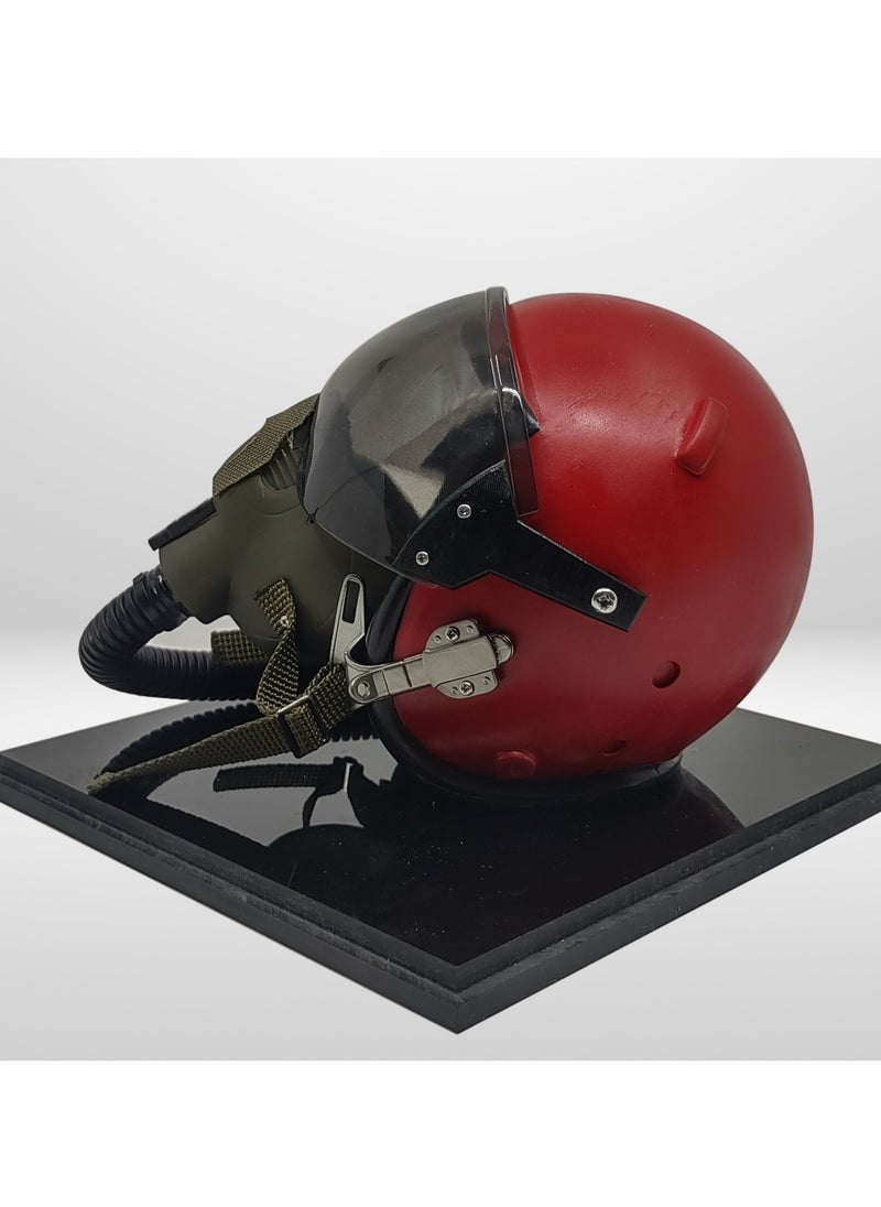 Fighter Gifts Pilot helmet Model RED with Acrylic Display Case  - Image 4