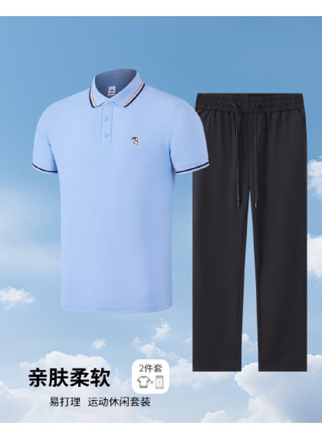 Tucano Moisture-wicking & Breathable  Men's Summer Set - Smooth Polo Shirt With Lightweight Trousers - Image 1