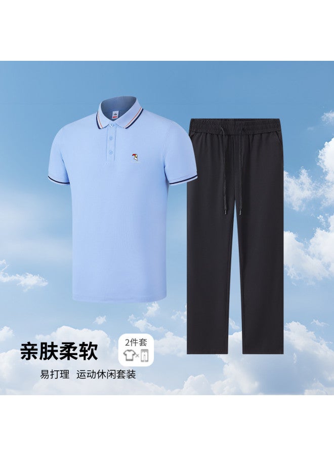 Tucano Moisture-wicking & Breathable  Men's Summer Set - Smooth Polo Shirt With Lightweight Trousers - Image 2