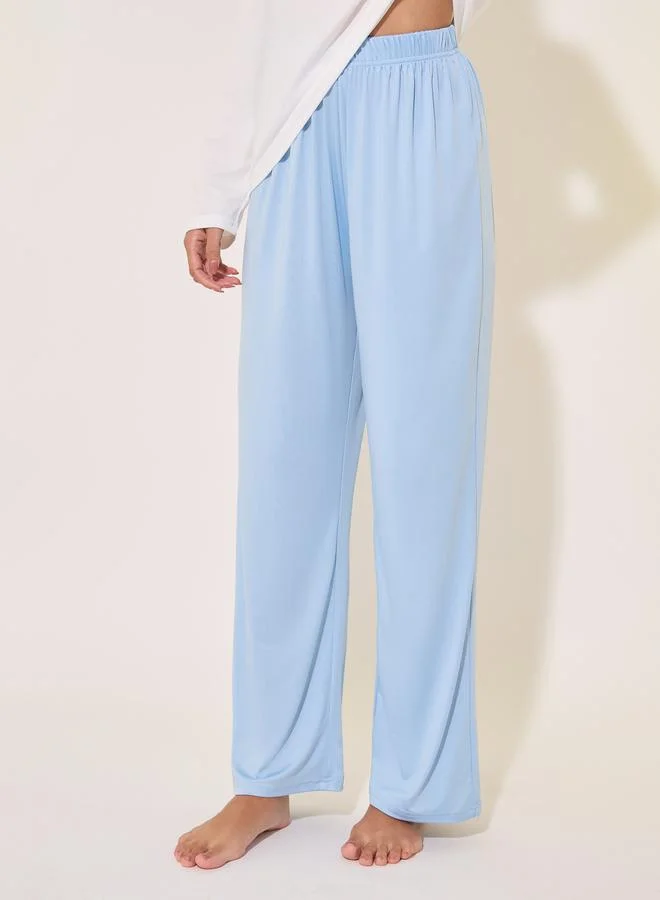 Take Two Asymmetric Hem Long Sleeve T-Shirt and Pyjama Set