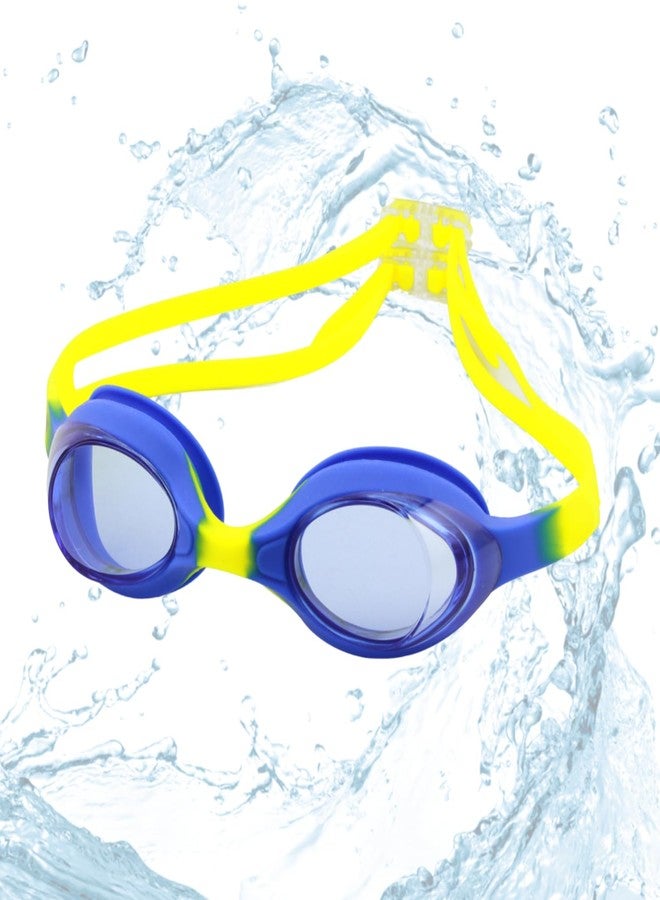 KARBD Swimming Goggles Junior Kids Size Swimming Pool Water Sports Anti Fog No Leak Swim Eyes UV Ray Protection Glasses for Children Boys Girls 1 to 4 Years Age (Junior Size, Multicolour Mix Blue) - Image 1