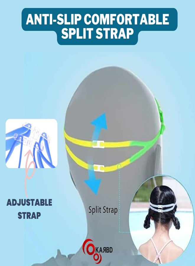 KARBD Swimming Goggles Junior Kids Size Swimming Pool Water Sports Anti Fog No Leak Swim Eyes UV Ray Protection Glasses for Children Boys Girls 1 to 4 Years Age (Junior Size, Multicolour Mix Blue) - Image 5