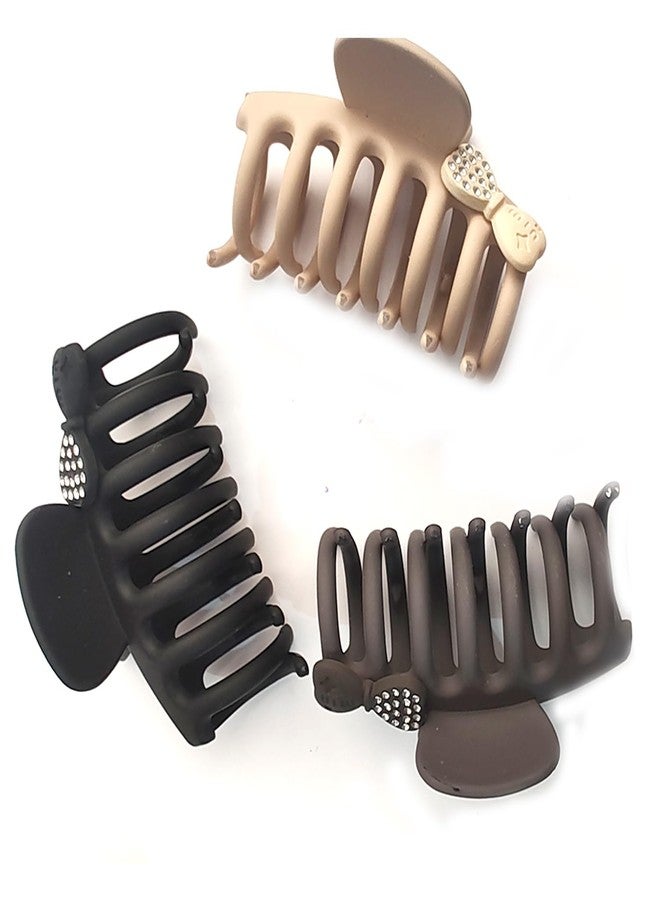 برافراجيا مجموعة برافراجيا من 6 قطع من مشابك الشعر الكبيرة ذات المخالب للشعر الكثيف، مشابك شعر واسعة الفتح، مشابك شعر كبيرة مانعة للانزلاق، إكسسوارات شعر للنساء والفتيات، تمتعي بحرية الحركة مع أحدث مشابك الشعر - Image 3