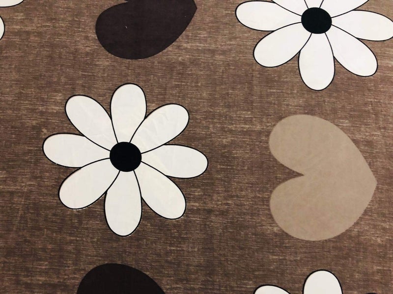 Magnetic Shadow Magnetic Shadow Glace Cotton Queen Size Quilt CoverDohar 90x100 inches Brown Flower - Image 2