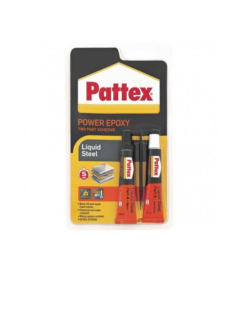 باتكس لاصق إيبوكسي بجزئين من باتكس - فولاذ سائل - 11 مل × 2 - Image 1