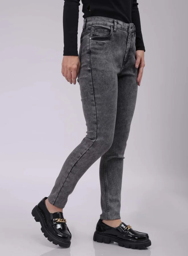 Freehand Women Slim Fit Solid High-Rise Jeans
