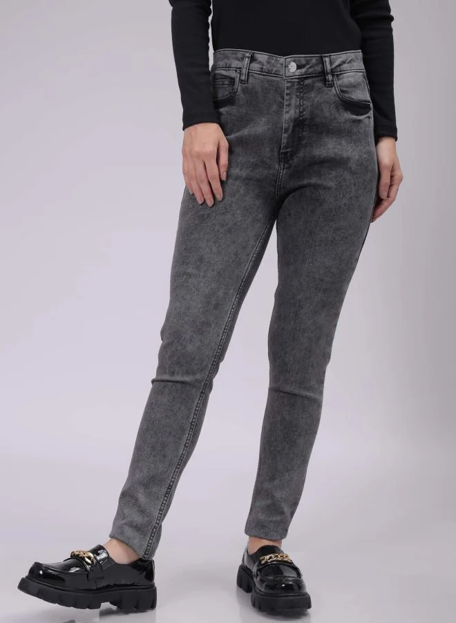 Freehand Women Slim Fit Solid High-Rise Jeans