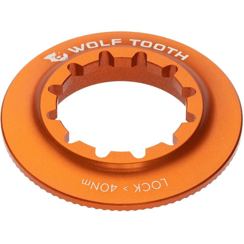 Wolf Tooth Centerlock Rotor Lockring â€“ Internal Spline Orange - Image 1