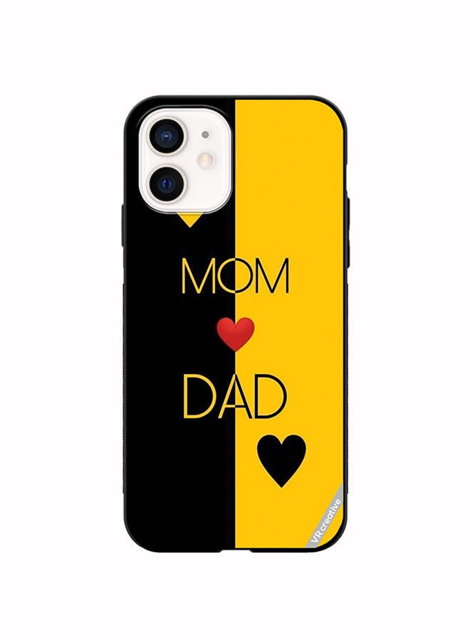 VR CREATIVE Protective Case Cover For Apple iPhone 12 mini Mom Love Dad Design Multicolour - Image 1