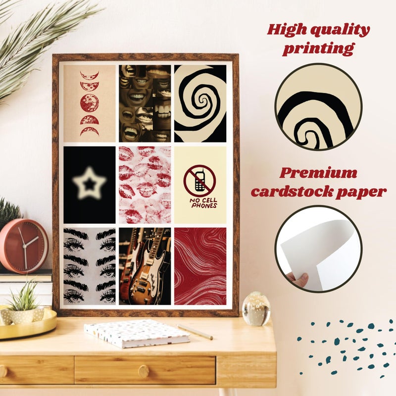 97 Decor Downtown Girl Room Decor - Downtown Girl Posters for Room Aesthetic Y2k, Retro Red Room Decor Y2k Bedroom Decorations, Mini Red Posters Coquette Wall Collage Kit for Teen College Dorm (4x6) - Image 5