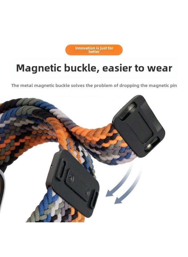 Generic Suitable For Iwatch10 Strap Applewatch Metal Magnetic Buckle Loop Nylon Woven Apple Strap In Stock-Color:Violet -42/44/45/49mm  - Image 4
