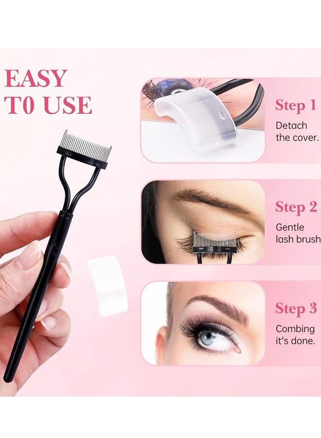 2 قطعة من أداة فصل الرموش، فرشاة ماسكارا، مشط فاصل الرموش، مشط تحديد الرموش لتمشيط وفصل الرموش - Image 5