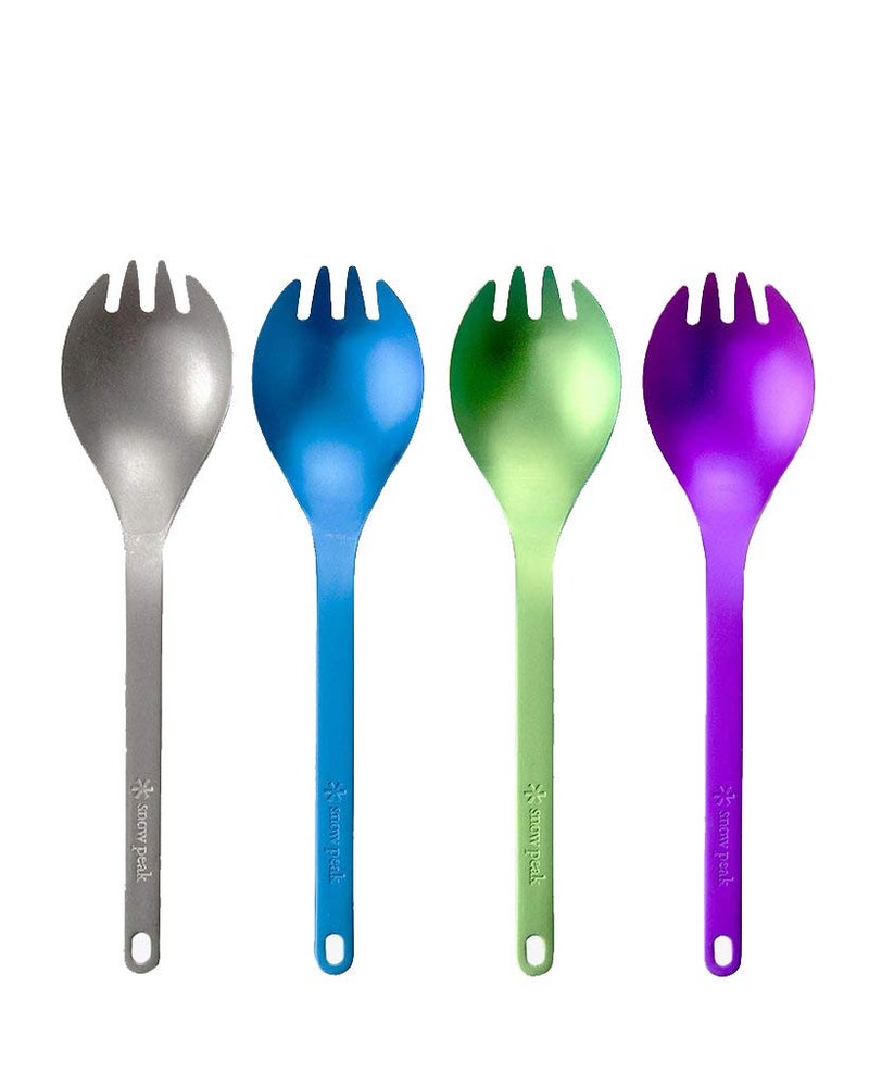 Snow Peak Titanium Spork, Durable Utensil, Compact, Lightweight, Camping, Hiking, Backpacking, 1 Pack - Image 2