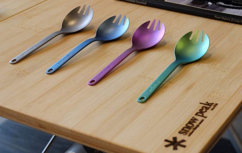 Snow Peak Titanium Spork, Durable Utensil, Compact, Lightweight, Camping, Hiking, Backpacking, 1 Pack - Image 3