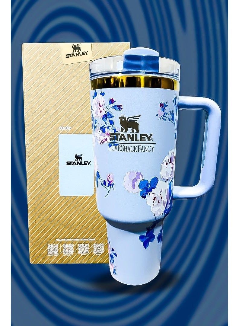 Stanley Stanley 40oz Tumbler Stainless Steel Insulated Travel Mug with Reusable Straw BPA Free Eco Friendly and Dishwasher Safe Equipped with Leakproof FlowState Lid and Double Wall Insulation Keeps Beverages Hot for 16 Hours and Cold for 24 Hours Slim Base Fits Most Car Cup Holders with Durable Ergonomic Handle for Daily Commute Travel or Outdoor Adventures  - Image 2