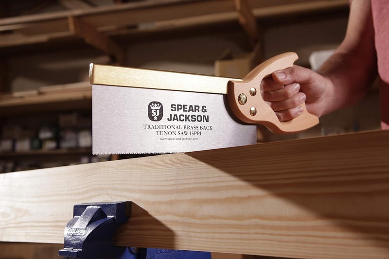 Spear  Jackson Spear & Jackson 9550B Traditional Brass Back Tenon Saw, 12" x 15", Brown/Silver - Image 3