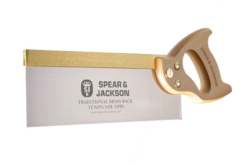 Spear  Jackson Spear & Jackson 9550B Traditional Brass Back Tenon Saw, 12" x 15", Brown/Silver - Image 2