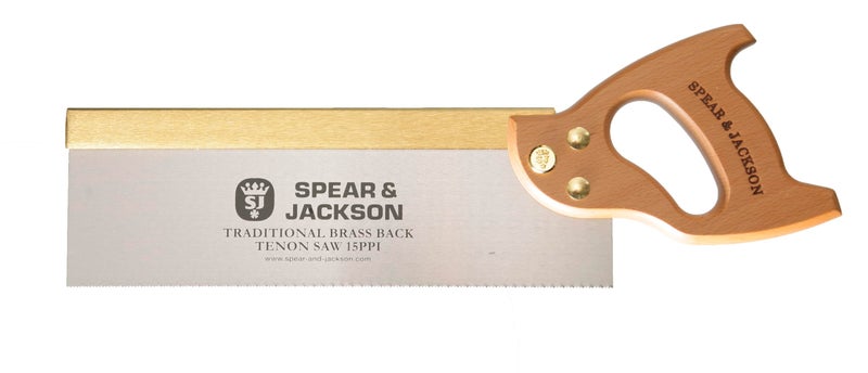 Spear  Jackson Spear & Jackson 9550B Traditional Brass Back Tenon Saw, 12" x 15", Brown/Silver - Image 1