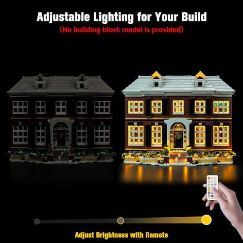 Nitemode Light Kit Compatible with Lego Home Alone House Set 21330 Upgraded Window Lights with Remote Control Builtin Sound Module Lighting Accessories for Ideas 21330 Display Lights Only - Image 5