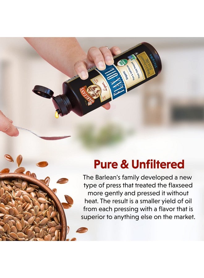 Barlean's Organic Lignan Omega 3 Flaxseed Oil Liquid Supplement for Men and Women, Cold Press Flax Seeds, 7230mg ALA Fatty Acid, Vegan and Gluten Free, 32 oz - Image 4