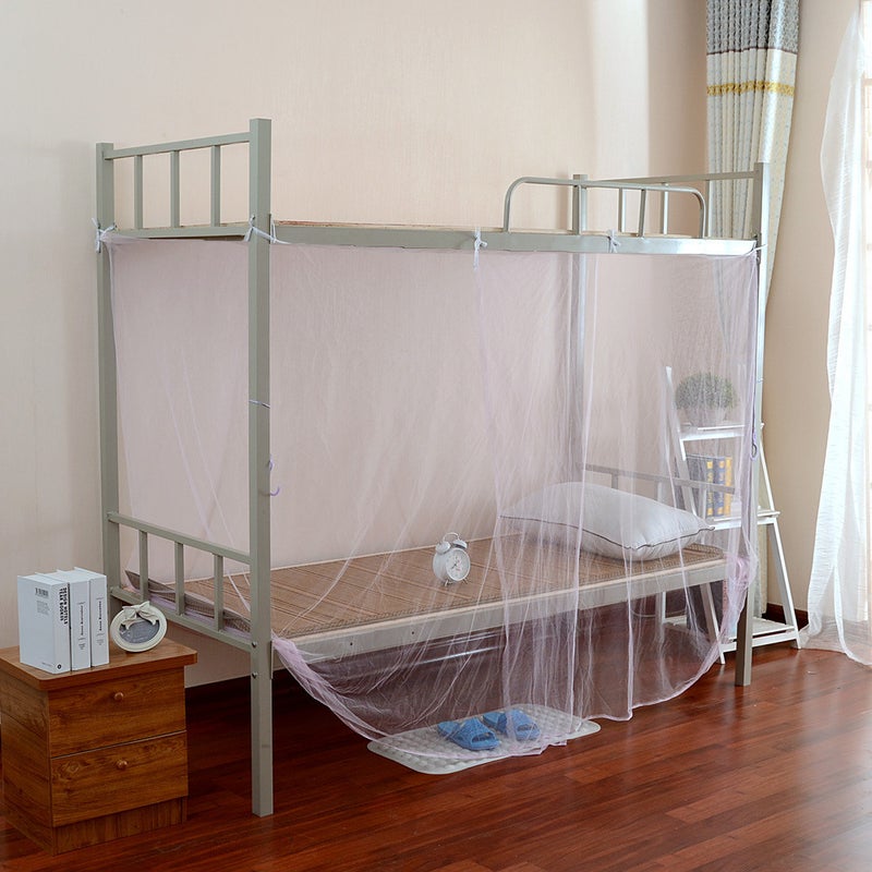 general Student Dormitory Mosquito Net with Zipper and Dustproof Top for Single or Double Beds - Image 1