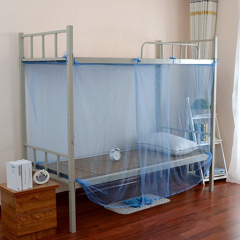 general Student Dormitory Mosquito Net with Zipper and Dustproof Top for Single or Double Beds - Image 3