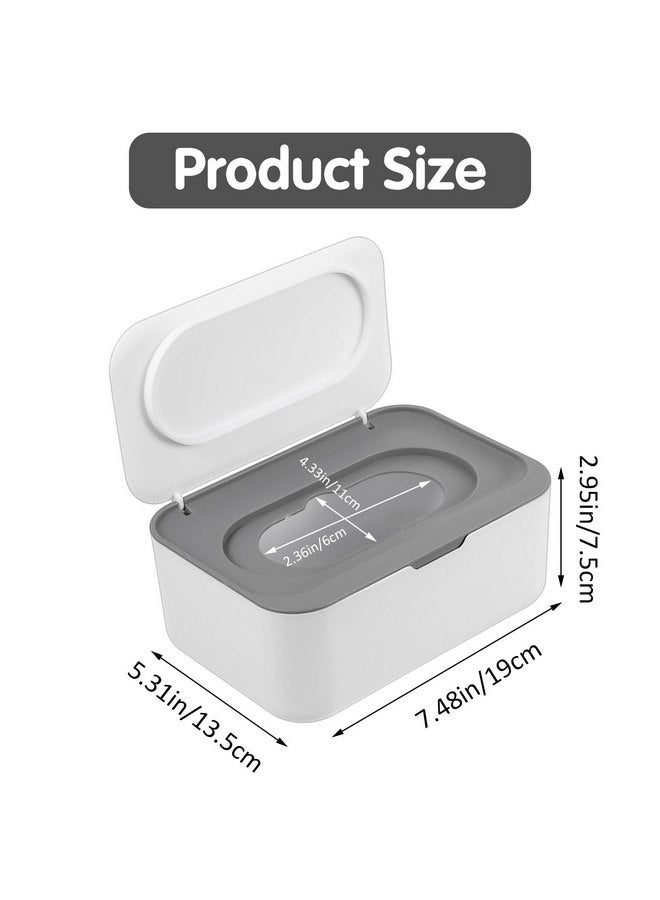 Sibba Sibba 2 Pack Wipes Dispenser, Wipe Holder for Baby & Adult, Refillable Wipe Container, Easy Open/Close Wipes Pouch Case, Non-Slip Wipes Box with Sealing Design Lid - Image 2