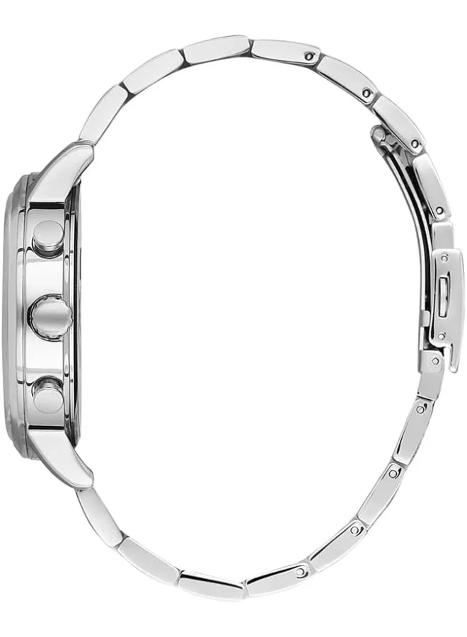 سلازنجر Men's Quartz Movement Watch, Multi Function Display and Metal Strap - SL.9.6559.2.04, Silver