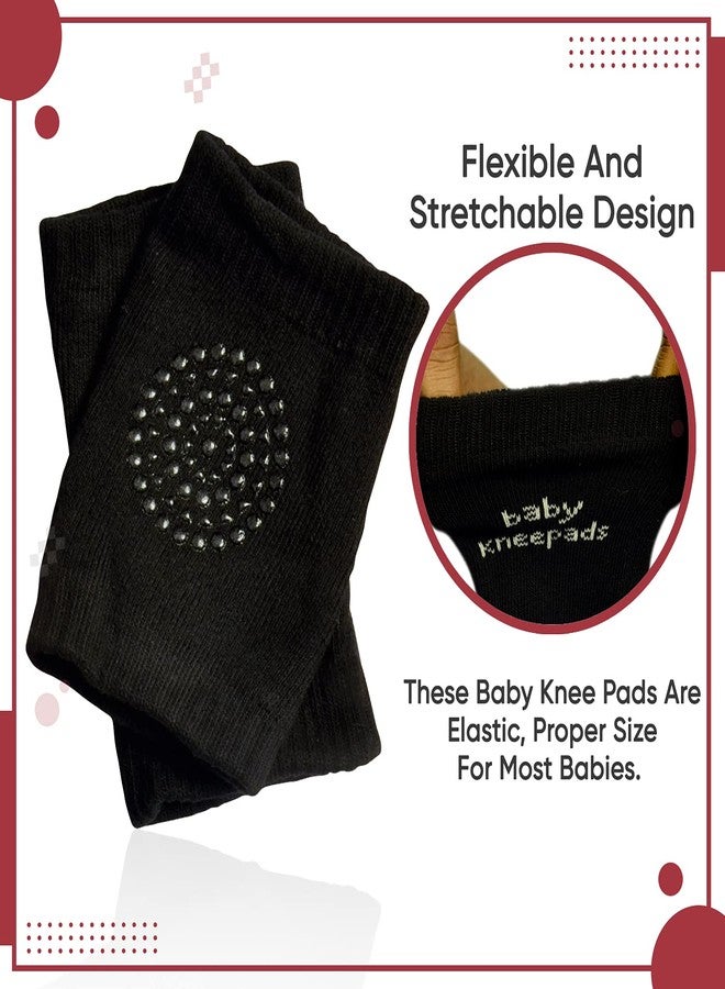 Reyal Baby Kneepad with Soft Breathable Cotton Snug and Pull Fit Kneepads for Crawling Baby with Anti-Skid Grip with Silicone Gel Non-Sleepy Points (Random, 6 Pair) - Image 5