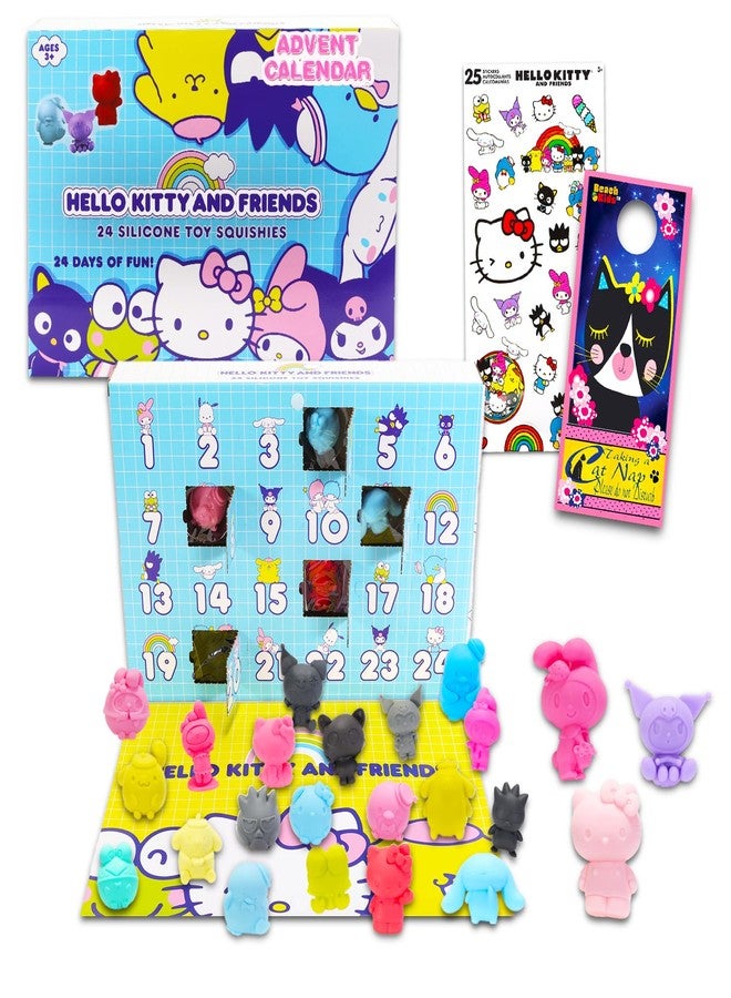 هالو كيتي مجموعة تقويم هيلو كيتي لعيد الميلاد 2025 - حزمة العد التنازلي لعيد الميلاد لمدة 24 يومًا مع مجسمات صغيرة لهيلو كيتي وأصدقائها - Image 1