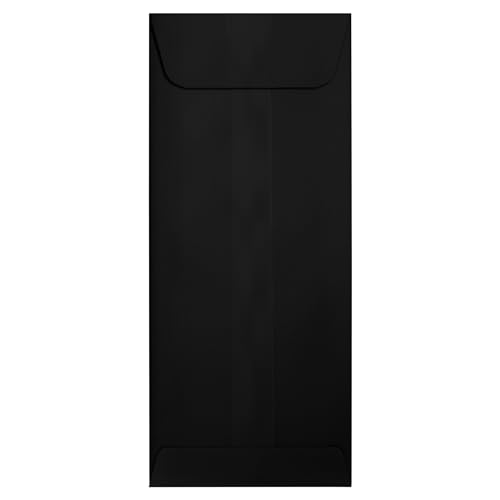 LUXPaper #10 Policy Business Envelopes | Peel & Press | 4 1/8" x 9 1/2" | Midnight Black | 80lb. Text | 50 Qty - Image 2