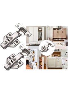 ROBUSTLINE Danco Pack Of 2 Soft Closing Steel Concealed Hinges Straight For Cupboard Cabinet Wardrobe Doors Made In Italy E61310Ab 