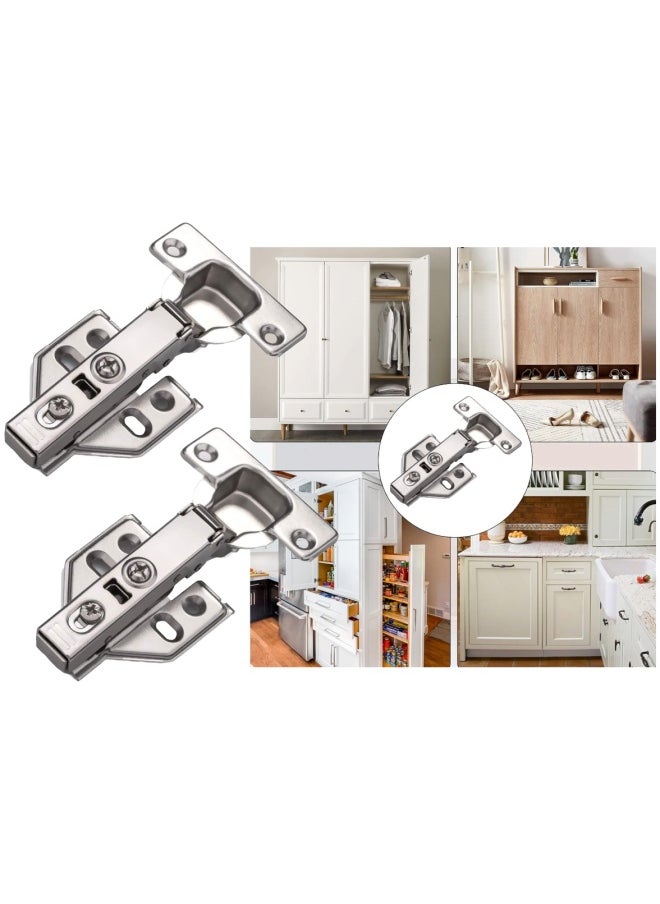 ROBUSTLINE Danco Pack Of 2 Soft Closing Steel Concealed Hinges Straight For Cupboard Cabinet Wardrobe Doors Made In Italy E61310Ab 