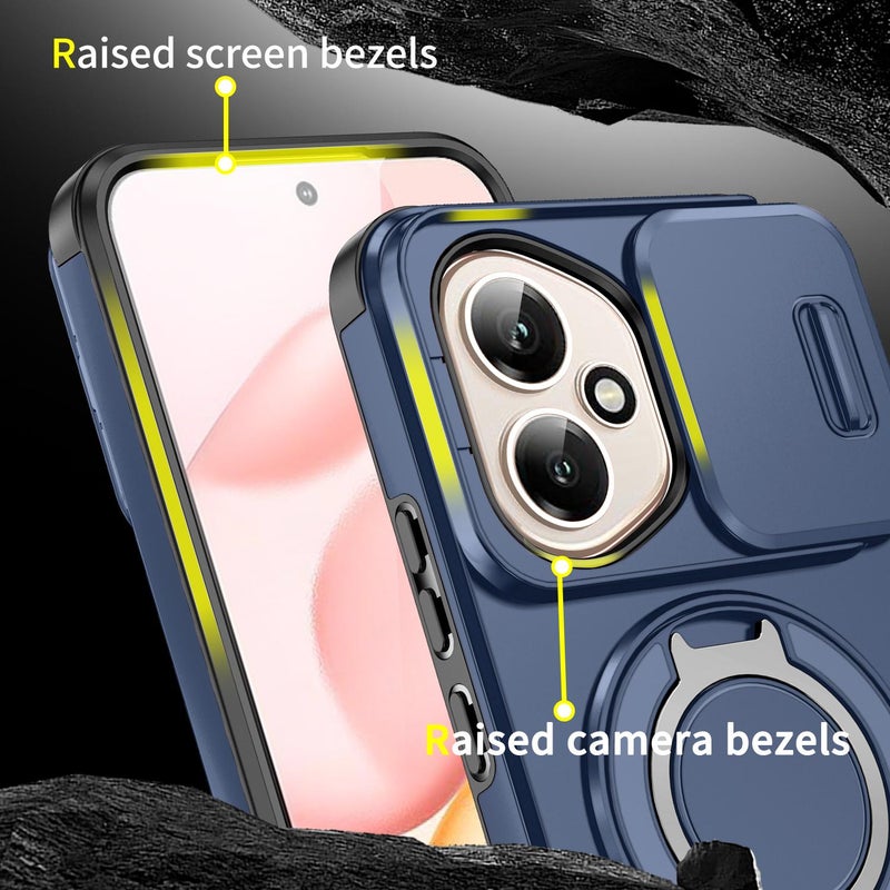 erorex For Honor 400 Global 156.5mm Sliding Camshield Ring Holder Phone Case(Blue) - Image 5