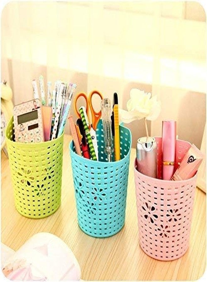 PARVY® Plastic Interwoven Hollow Designed Small Hanging Storage Basket for Home,Kitchen,Office,Car,Bathroom Shelf with Hooks (Mulitcolor) - Image 4