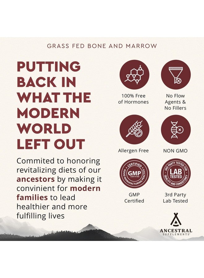 Ancestral Supplements Grass Fed Beef Bone and Marrow Supplement, 3000mg, Skin, Oral Health, and Joint Support Supplement, Promotes Whole-Body Wellness, Non GMO Whole Bone Extract, 180 Capsules - Image 5