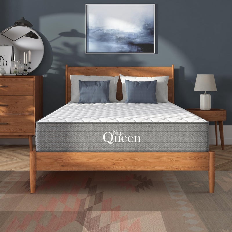 NapQueen 10 Inch Queen Valeria Hybrid Cooling Gel Memory Foam Pocket Coil Spring Mattress CertiPURUS Certified FiberglassFree Mattress