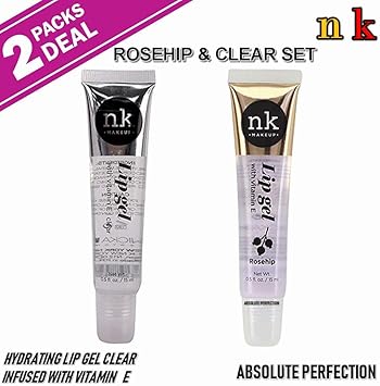 Nicka K 6 Pack NICKA K Clear Lip Gel Argan Oil 2pcs Rosehip 2pcs Clear 2pcs - Image 2