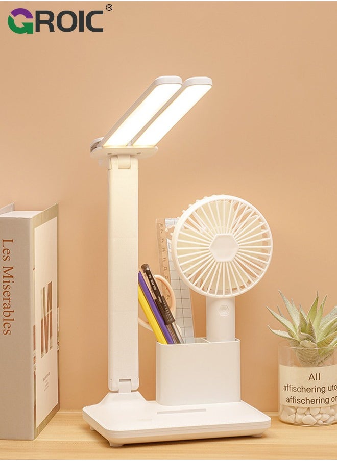 GROIC - Dual Swing Arm LED Desk Lamps,Desk Light with USB Charging Port,3 Lighting Modes Dual Swing Arm Architect Table Lamp Light Desk Lamp for Home Office Dorm Piano Nail - Image 1