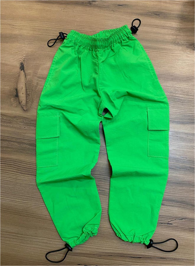 Girls Drawstring Cargo Pants